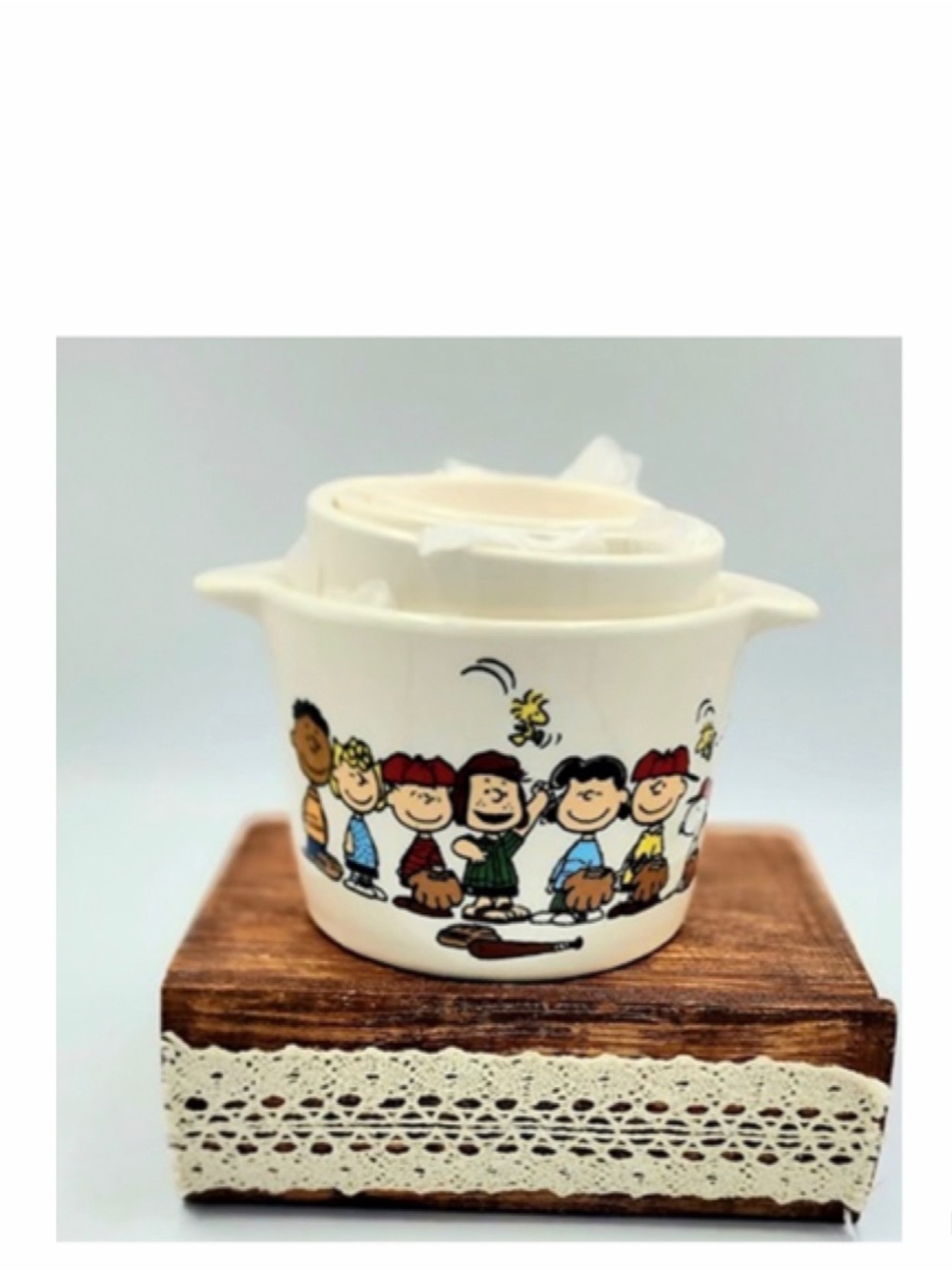 NEW Rae Dunn x Peanuts Baseball Measuring Cup Set